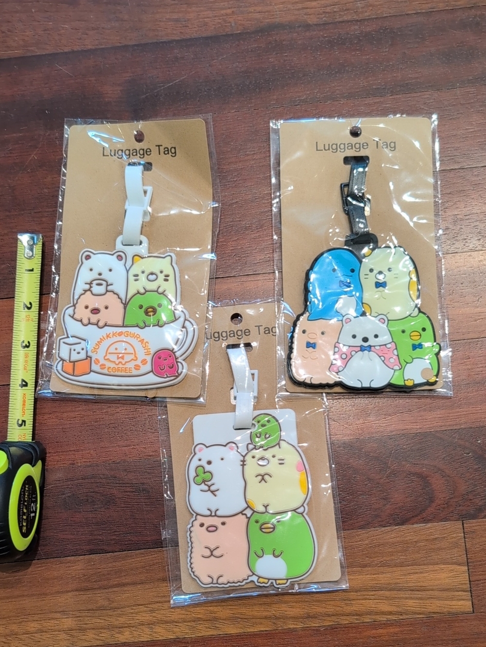Kawaii Sumikko Gurashi Set Of 3 Cartoon Animal Luggage Tags Sanrio